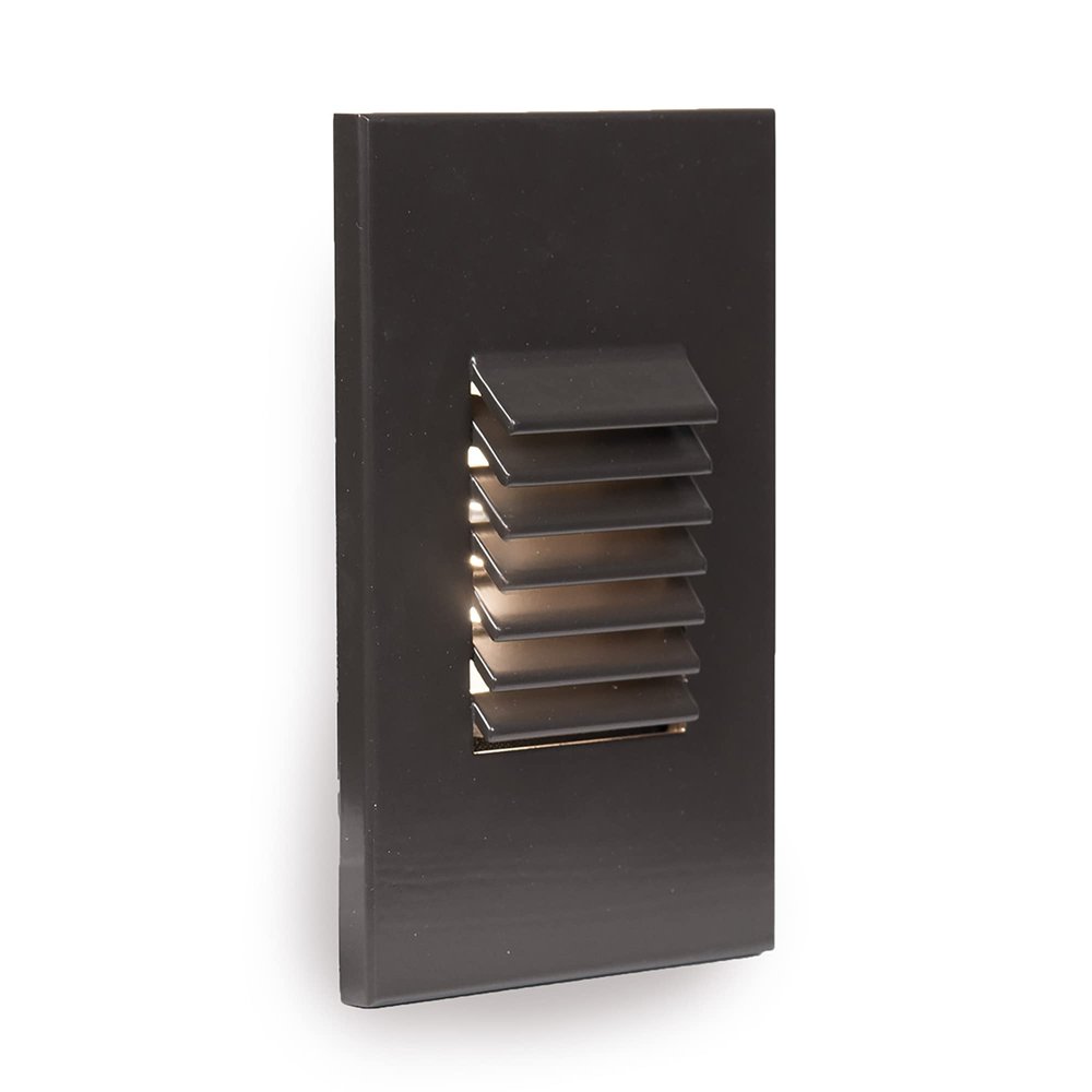 WAC Landscape Lighting, LEDme 120V LED Vertical Louvered Indoor and Outdoor Step and Wall Light 3000K Built-in LED in Bronze