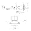 WAC Lighting R3ASDT-FCC24-WT Aether Color Changing LED Square Open Reflector Trim with Light Engine Flood Beam view 3