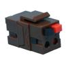 RiteAV Speaker Spring Clip Keystone Jack for Wall Plates - Female to Female - Brown view 1