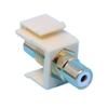 RiteAV RCA White Keystone Coupler Ivory Female/Female view 1