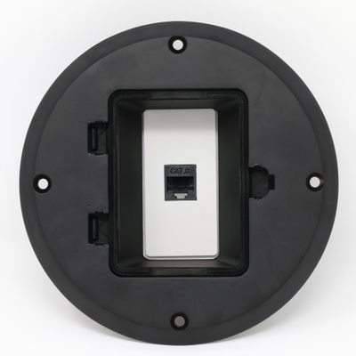 RiteAV 1 Gang 1 Port Cat6 Floor Box - Black