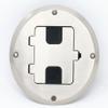 RiteAV 1 Gang 1 Port Cat6 Floor Box - Stainless Steel view 2