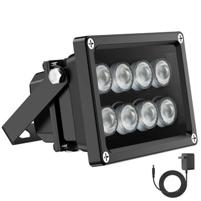 Univivi IR Illuminator 90 Degree Wide Angle 8-LEDs IR Infrared Light 850nm Infrared Illuminator for Night Vision IP67 Waterproof Outdoor for Security Cameras