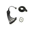 4 Pins black rgb LED Splitter Cable LED Strip Connector 8 Way Splitter Y Splitter for One to Eight RGB 5050 3528 LED Light Strips with,1m rgb wire10x male to male 4pin plugs view 1