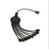 4 Pins black rgb LED Splitter Cable LED Strip Connector 8 Way Splitter Y Splitter for One to Eight RGB 5050 3528 LED Light Strips with,1m rgb wire10x male to male 4pin plugs view 3