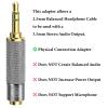 GEEKRIA 3.5mm Stereo Male to 2.5mm Balanced Female Adapter, Use 2.5mm Balanced Headphone Cable with 3.5mm Stereo Audio Output, No Microphone Support view 3
