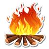 AK Wall Art Campfire Pot Vinyl Sticker - Car Phone Helmet - Select Size view 1