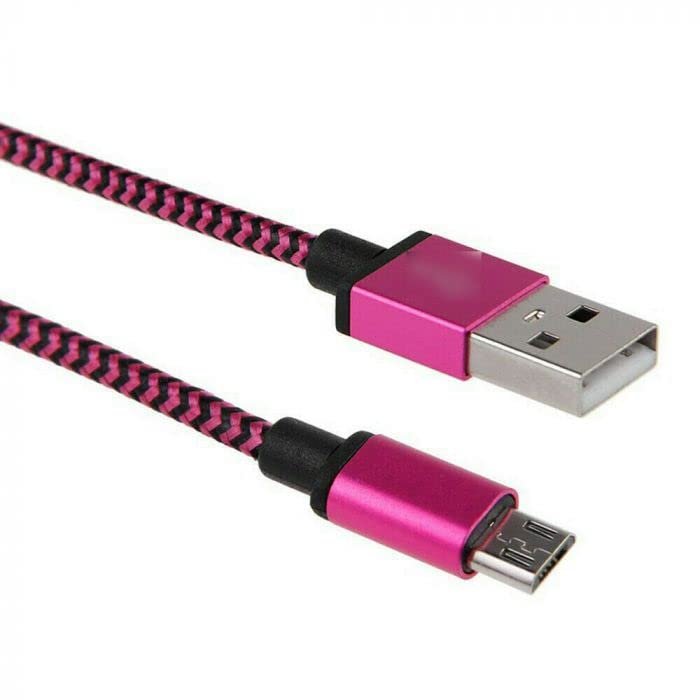 SANOXY 6FT Micro USB Fast Charger Data Sync Cable Cord (Pink)