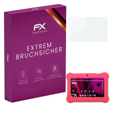 atFoliX Plastic Glass Protective Film compatible with Alldaymall Kids Tablet, 9H Hybrid-Glass FX Screen Protector