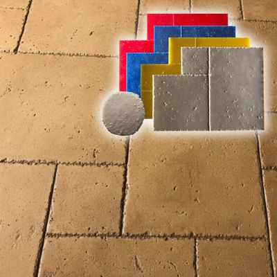 Travertine Ashlar Tile Concrete Stamps Set of 5 | Made in USA | 32" x 24" | Durable Rigid & Flexible Mats for Driveways, Walkways and Patios SM 6000/S-5