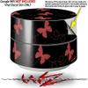 Skin Decal Wrap for Google WiFi Original Pastel Butterflies Red on Black (Google WiFi NOT Included) by WraptorSkinz view 2