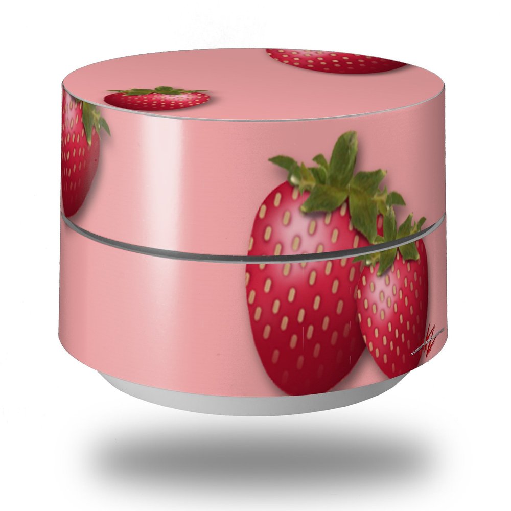 Skin Decal Wrap for Google WiFi Original Strawberries on Pink (Google WiFi NOT Included) by WraptorSkinz