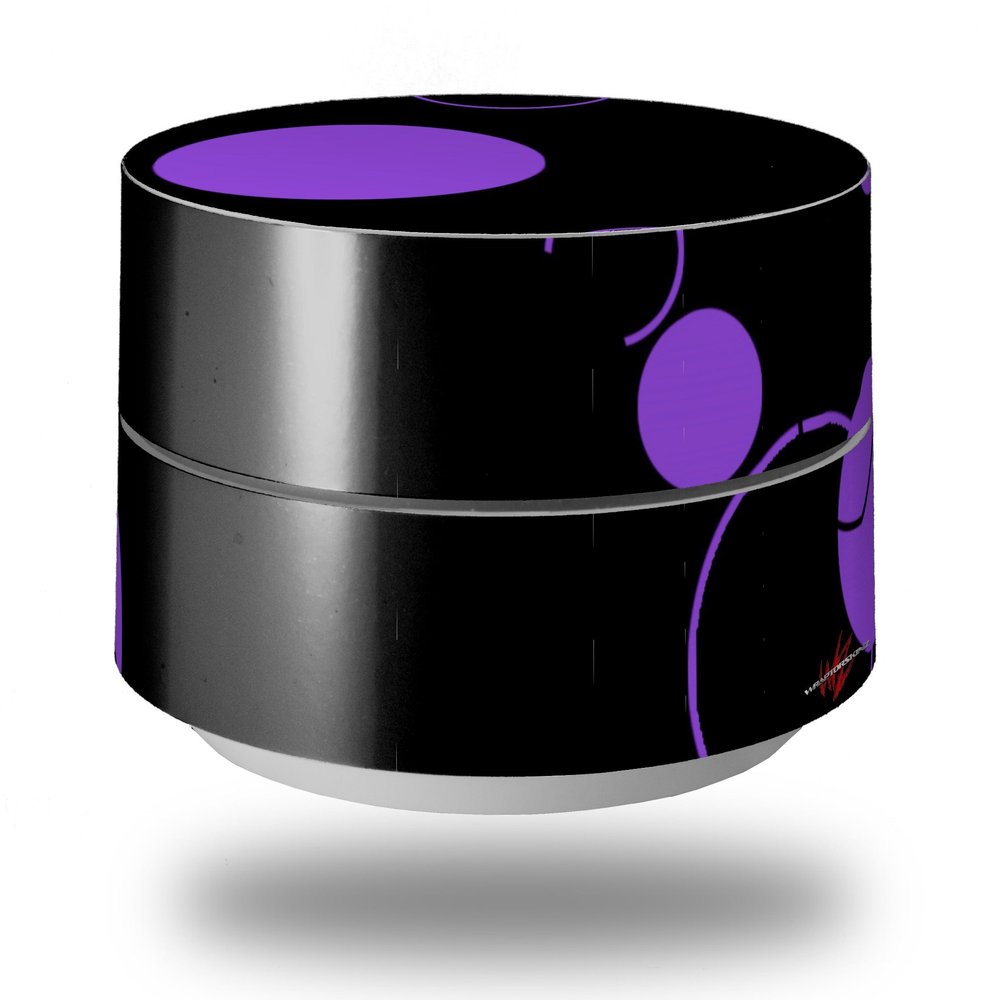 Skin Decal Wrap for Google WiFi Original Lots of Dots Purple on Black (Google WiFi NOT Included) by WraptorSkinz