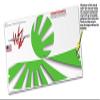 Skin Decal Wrap for Google WiFi Original Rising Sun Japanese Flag Green (Google WiFi NOT Included) by WraptorSkinz view 3