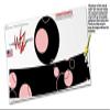 Skin Decal Wrap for Google WiFi Original Lots of Dots Pink on Black (Google WiFi NOT Included) by WraptorSkinz view 3