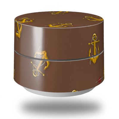 Skin Decal Wrap for Google WiFi Original Anchors Away Chocolate Brown (Google WiFi NOT Included) by WraptorSkinz