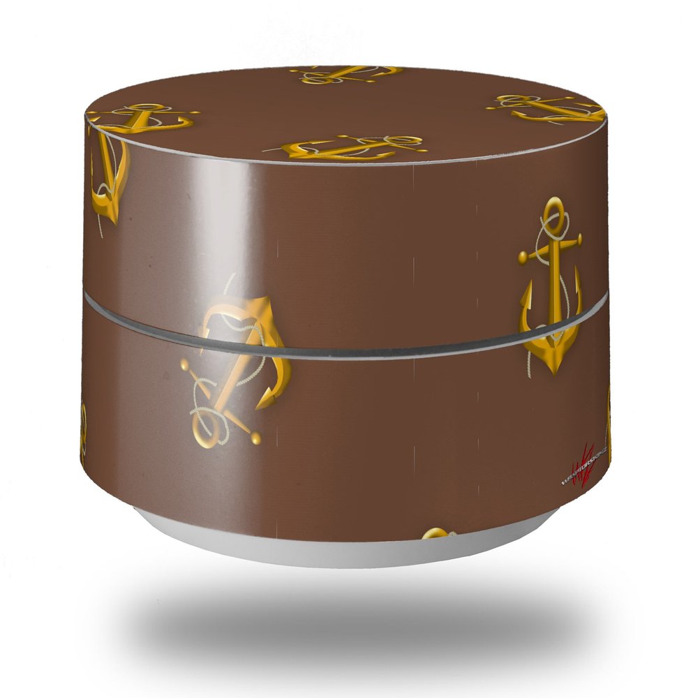 Skin Decal Wrap for Google WiFi Original Anchors Away Chocolate Brown (Google WiFi NOT Included) by WraptorSkinz