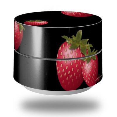 Skin Decal Wrap for Google WiFi Original Strawberries on Black (Google WiFi NOT Included) by WraptorSkinz