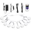 AIBOO Linkable Under Cabinet LED Lighting 12V Dimmable Puck Lights with Wireless RF Remote Control, Hardwired & Wall Plug in for Display Lighting(10 Lights, Daylight White) view 1