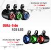 NOAM N5 - Pair of 5.25" UTV/Boat Marine Speakers with Passive Radiator - Now Including LED Light and MOUNTING Clamps at Sizes 1.5"-2.75" view 2