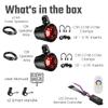 NOAM N5 - Pair of 5.25" UTV/Boat Marine Speakers with Passive Radiator - Now Including LED Light and MOUNTING Clamps at Sizes 1.5"-2.75" view 3