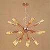 RUNNUP Adjustable Industrial 20" Wide Vintage Gorgrous Splendid Chandelier 21 Lights Open Bulb Style with Radial Fixture Arm in Copper Ceiling Light Pendant Light view 1