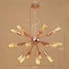 RUNNUP Adjustable Industrial 20" Wide Vintage Gorgrous Splendid Chandelier 21 Lights Open Bulb Style with Radial Fixture Arm in Copper Ceiling Light Pendant Light view 2