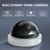 WALI Dummy Fake Security CCTV Dome Camera with Flashing Red LED Light with Security Alert Sticker Decals (SDW-4), 4 Packs, White view 3