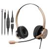 MAIRDI Telephone Headset with RJ9 Jack for Cisco Phone, Including 3.5mm Connector for Cell Phone PC Laptop, Binaural Office Headset with Microphone Noise Canceling for Call Center Landline Deskphone view 1