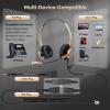 MAIRDI Telephone Headset with RJ9 Jack for Cisco Phone, Including 3.5mm Connector for Cell Phone PC Laptop, Binaural Office Headset with Microphone Noise Canceling for Call Center Landline Deskphone view 3
