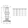 Ganter Standard Elements of GN 41 50 75 Digital Cameras UK Stainless Steel with Feet | Rubber Aufvulka Organizes Silver view 2