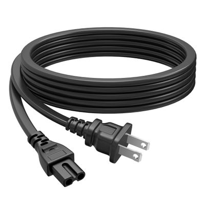 PK Power D-O DO Type Flat-Round Electric AC Power Cord Cable Plug for Sony PANASONIC Canon HP Stereo Radio Charger CD Player and More (with one Side Flat and Another Side Round DO Type as The Image.
