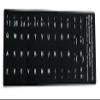 4PCS Self-Adhesive Waterproof Replacement Computer Laptop Keyboard Stickers White Lettering with Non Transparent Black Background (Spanish Keyboard Stickers) view 1