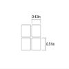 4PCS Self-Adhesive Waterproof Replacement Computer Laptop Keyboard Stickers White Lettering with Non Transparent Black Background (Spanish Keyboard Stickers) view 2