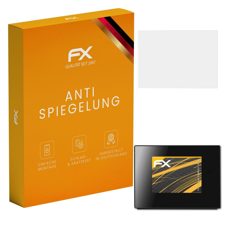 atFoliX Screen Protector compatible with Technisat DigitRadio 110 IR Screen Protection Film, anti-reflective and shock-absorbing FX Protector Film (3X)