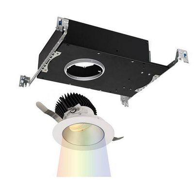 WAC Lighting R3ARAT-NCC24-HZWT Aether Color Changing LED Round Adjustable Trim with Light Engine Narrow Beam, Haze White