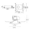 WAC Lighting R3ASAT-FCC24-WT Aether Color Changing LED Square Adjustable Trim with Light Engine Flood Beam, White view 3