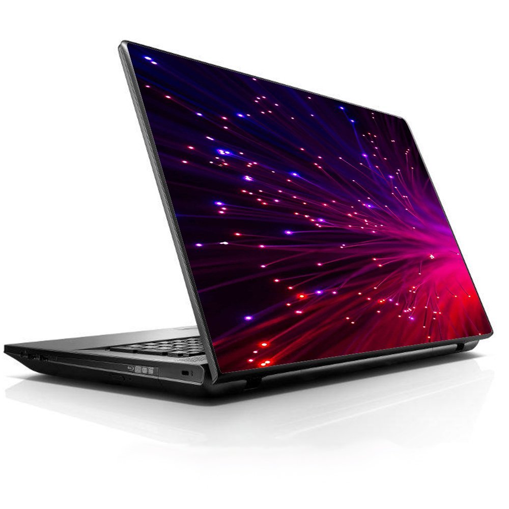 15 15.6 inch Laptop Notebook Skin Vinyl Sticker Cover Decal Fits 13.3" 14" 15.6" 16" HP Lenovo Apple Mac Dell Compaq Asus Acer Fiber Optics Red Needles Space