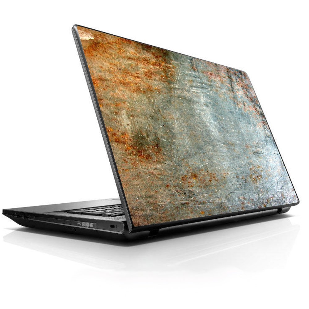 15 15.6 inch Laptop Notebook Skin Vinyl Sticker Cover Decal Fits 13.3" 14" 15.6" 16" HP Lenovo Apple Mac Dell Compaq Asus Acer/Rusted Steel Metal Plate Grey
