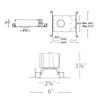 WAC Lighting R3ASDL-FCC24-BK Aether Color Changing LED Square Invisible Trim with Light Engine Flood Beam, Black view 3
