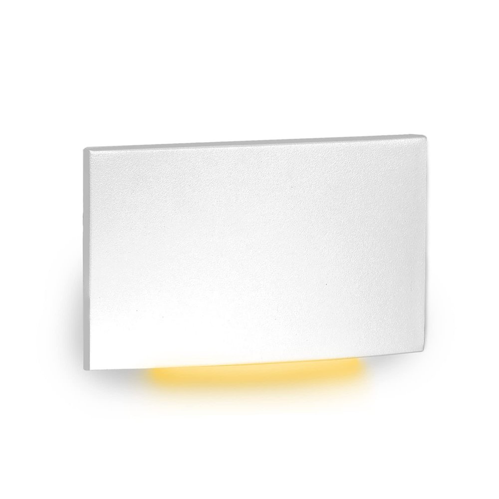 WAC Landscape Lighting, LEDme 120V LED Horizontal Scoop Indoor and Outdoor Step and Wall Light Amber 1800K LED in White