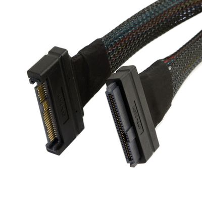 JSER U.2 U2 SFF-8639 NVME PCIe SSD Cable Male to Female Extension 50cm 68pin