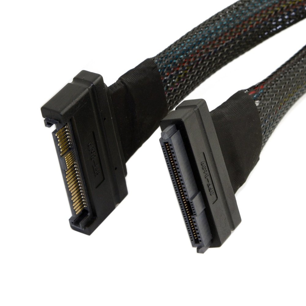 JSER U.2 U2 SFF-8639 NVME PCIe SSD Cable Male to Female Extension 50cm 68pin