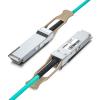 10Gtek 100G QSFP28 Active Optical Cable - 100GBASE QSFP28 to QSFP28(EDR) OM3 AOC Cable for Arista AOC-Q-Q-100G-10M, 10-Meter view 2