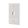 Best 5 Pack Lot 1 port Hole Keystone Jack Wall Plate Smooth Surface White view 2