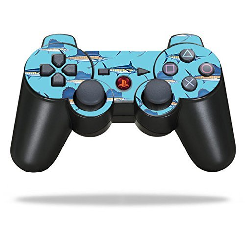 MightySkins Skin Compatible with Sony Playstation 3 PS3 Controller Billfish Stripes | Protective, Durable, and Unique Vinyl wrap Cover | Easy to Apply, Remove, and Change Styles | Made in The USA