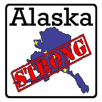 CustomDecal US Alaska State (K4) - Premium Strong Flag Vinyl Decal - American State Pride Sticker for Cars, Trucks, Windows, and Laptops - USA Flag Black and White Design - Waterproof 5''