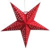 Solid Red Paper Star Lantern with 12 Foot Power Cord Included view 1
