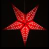 Solid Red Paper Star Lantern with 12 Foot Power Cord Included view 3