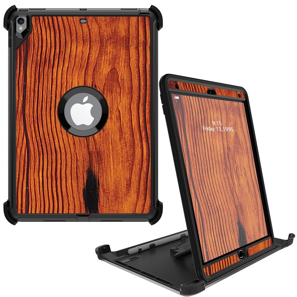 MightySkins Skin Compatible with OtterBox Defender Apple iPad Pro 10.5"(2017) - Knotty Wood | Protective, Durable, and Unique Vinyl wrap Cover | Easy to Apply, Remove | Made in The USA